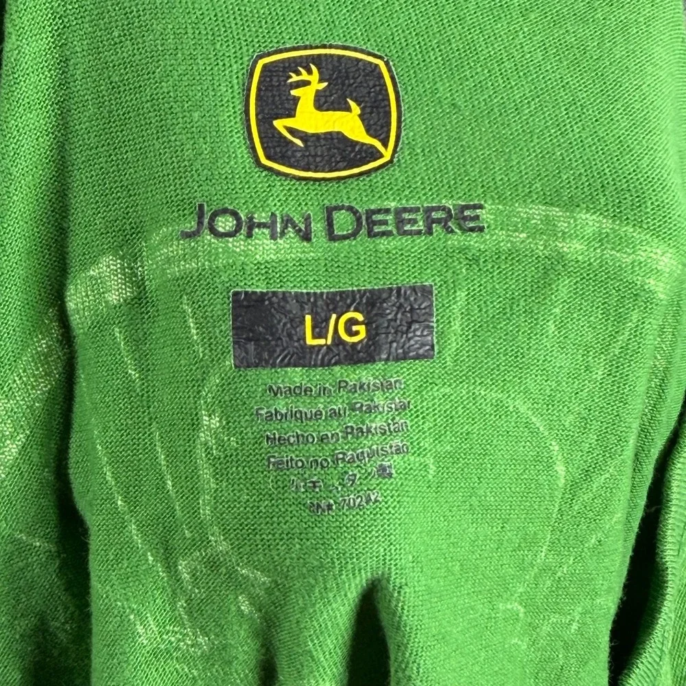 John Deere Graphic T-Shirt Mens L Green Crewneck Short Sleeve Showroom Wear - Picture 15 of 16